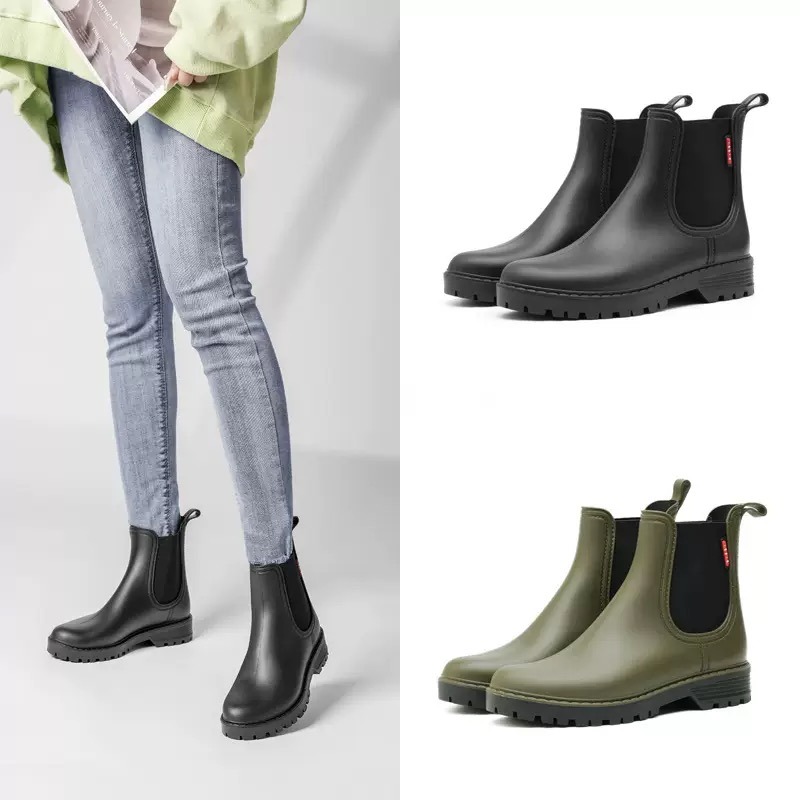 Women'S Fashion Rain Boots - Women's Short Tube anti Slip Rain