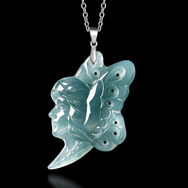 Women'S Fashion - S925 Silver Natural Blue Water Jade