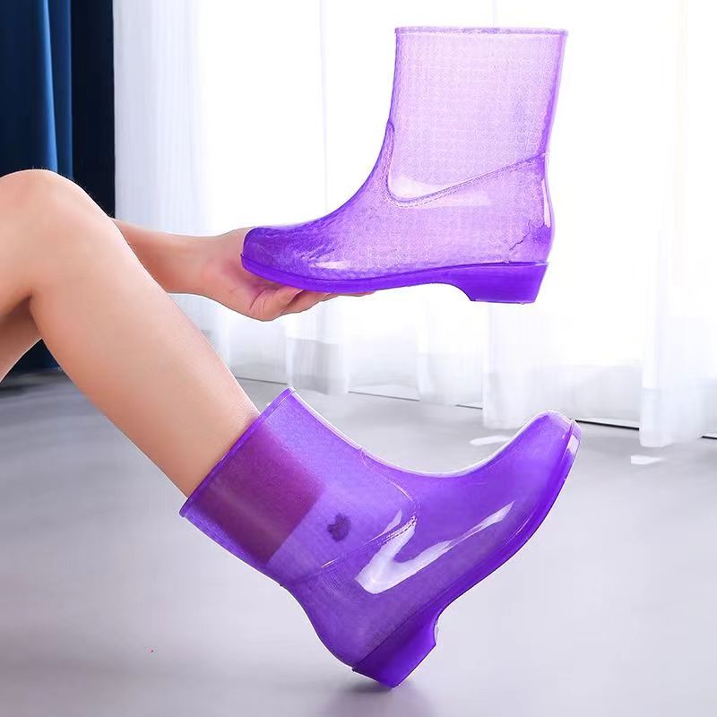 Women'S Fashion Rain Boots - New Women's Rain Shoes Soft Sole