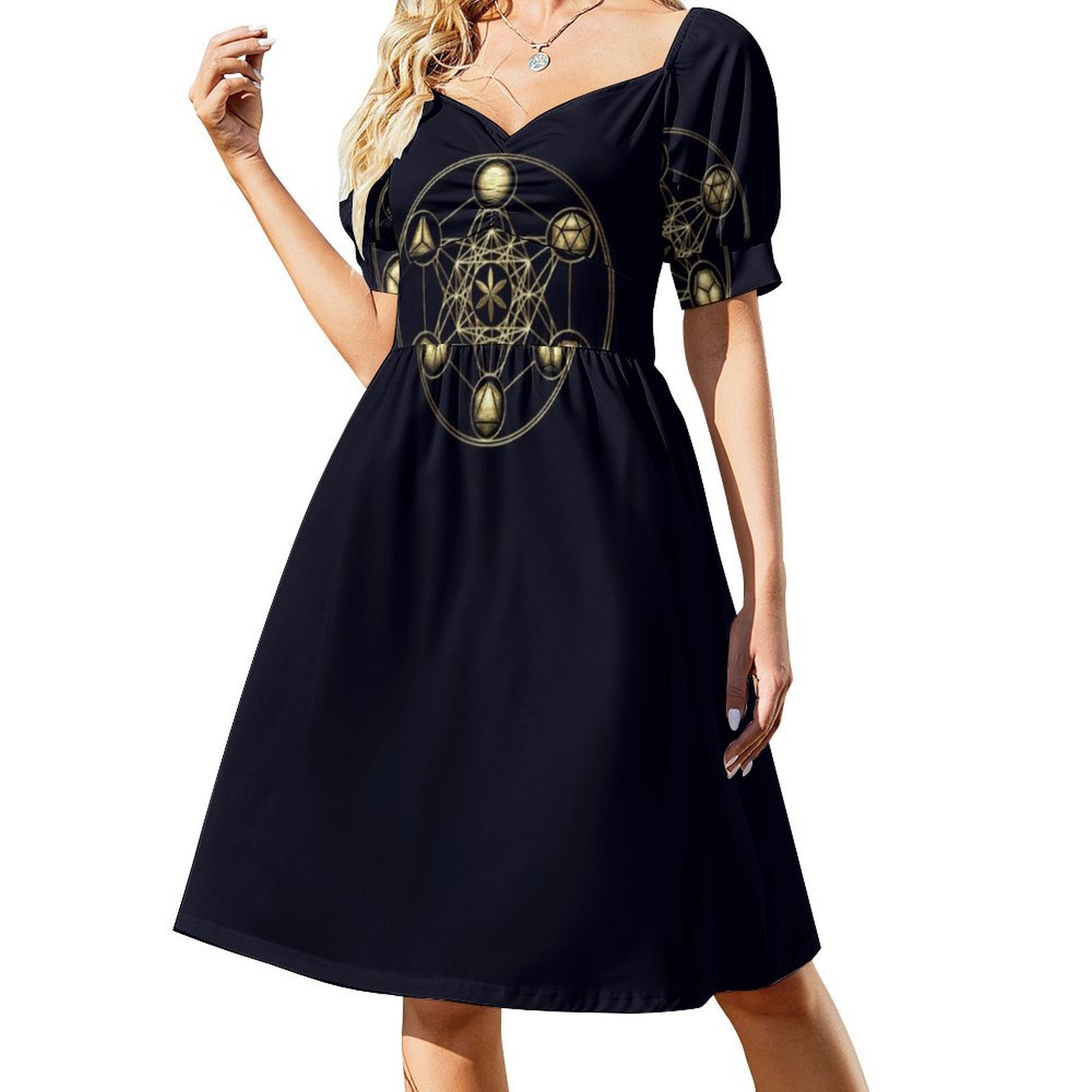 Platonic Solids Metatrons Cube - Women Fashion Gown review and price