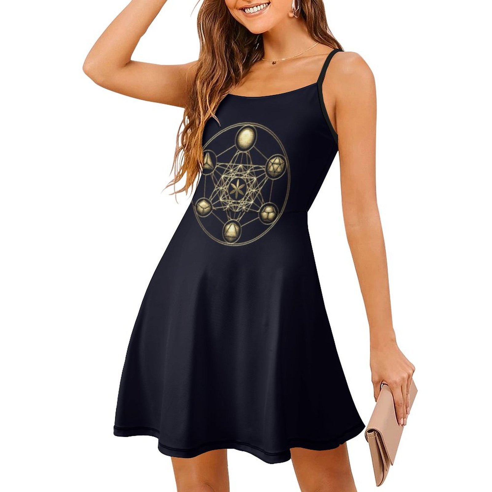 Platonic Solids Metatrons Cube - Women Fashion Gown review and price