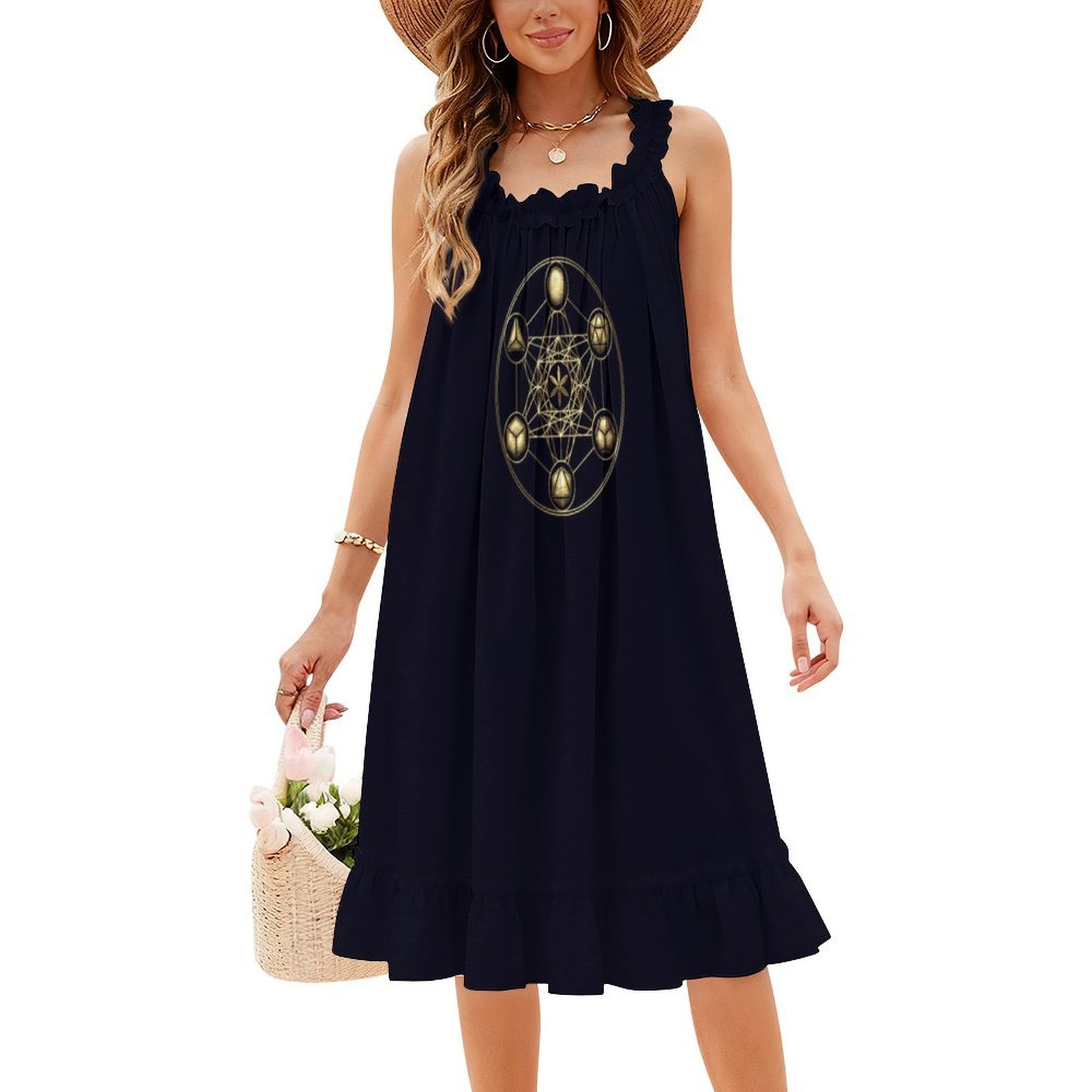 Platonic Solids Metatrons Cube - Women Fashion Gown review and price