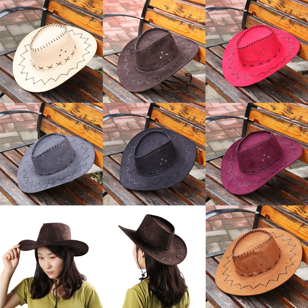 Unisex Cowboy Hat Suede Fashio - Women'S Fashion Wild West review and price