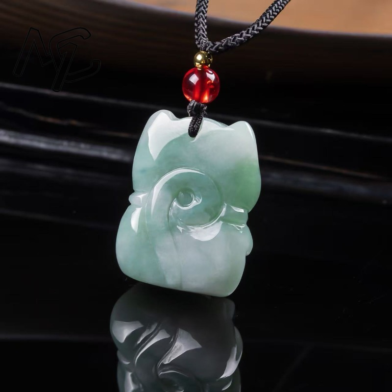Natural Emerald Jade Lucky Cat - Women'S Fashion review and price