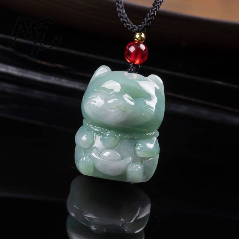 Natural Emerald Jade Lucky Cat - Women'S Fashion review and price
