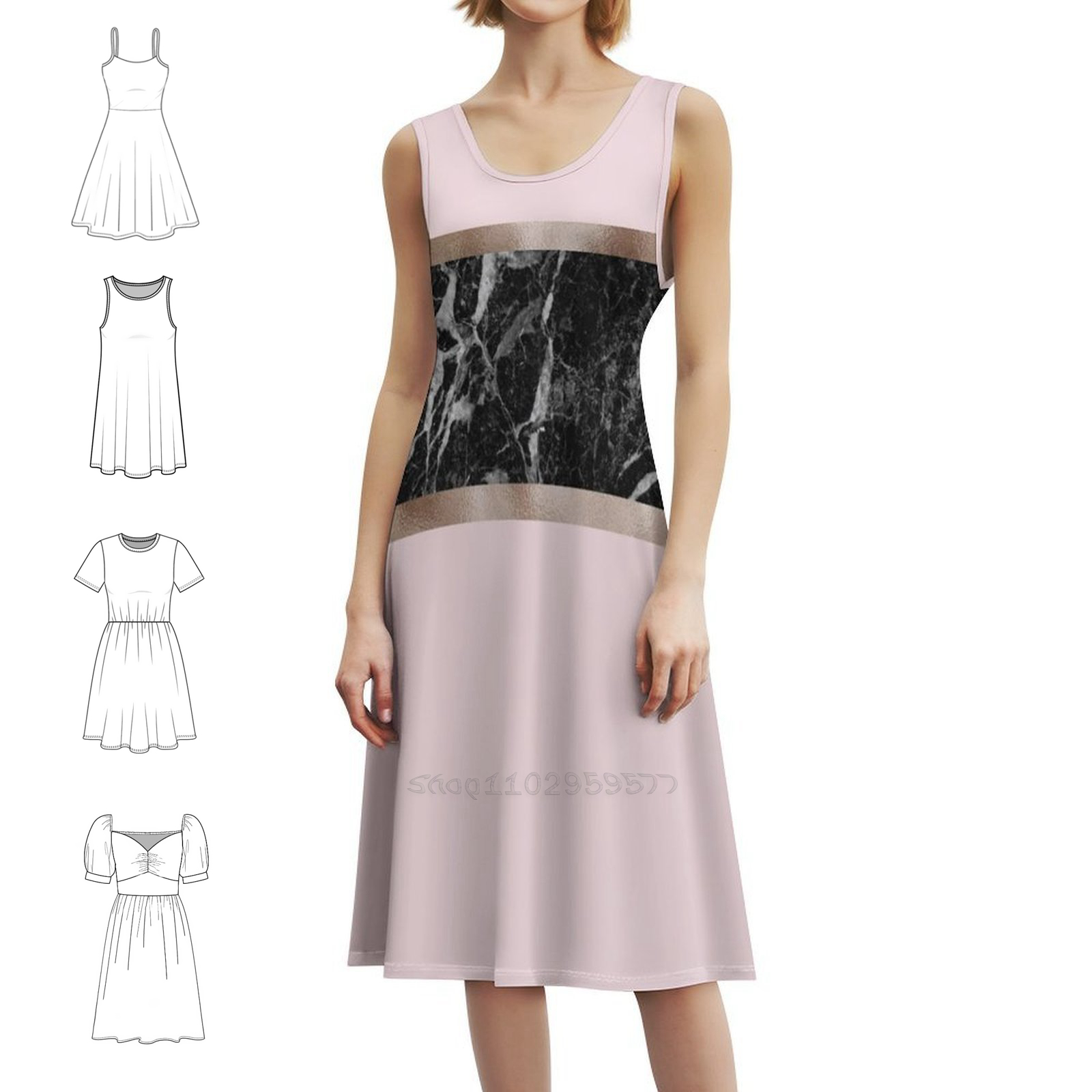 Strawberries And Cream-Black M - Women Fashion Gown review and price