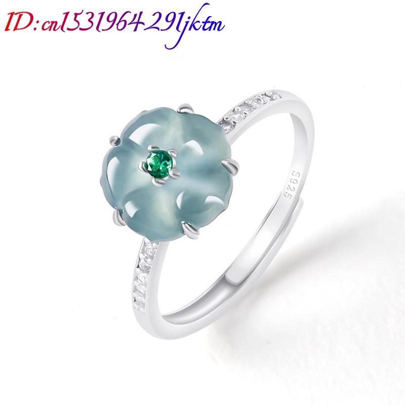 Blue Burmese Jadeite Flower Ri - Women'S Fashion review and price