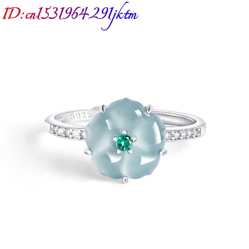 Blue Burmese Jadeite Flower Ri - Women'S Fashion review and price