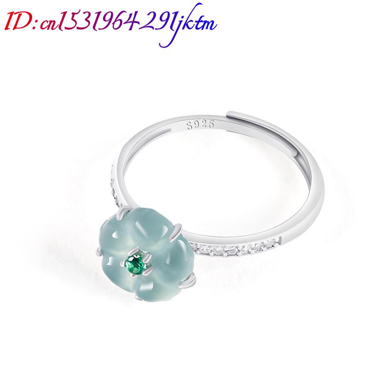 Blue Burmese Jadeite Flower Ri - Women'S Fashion review and price