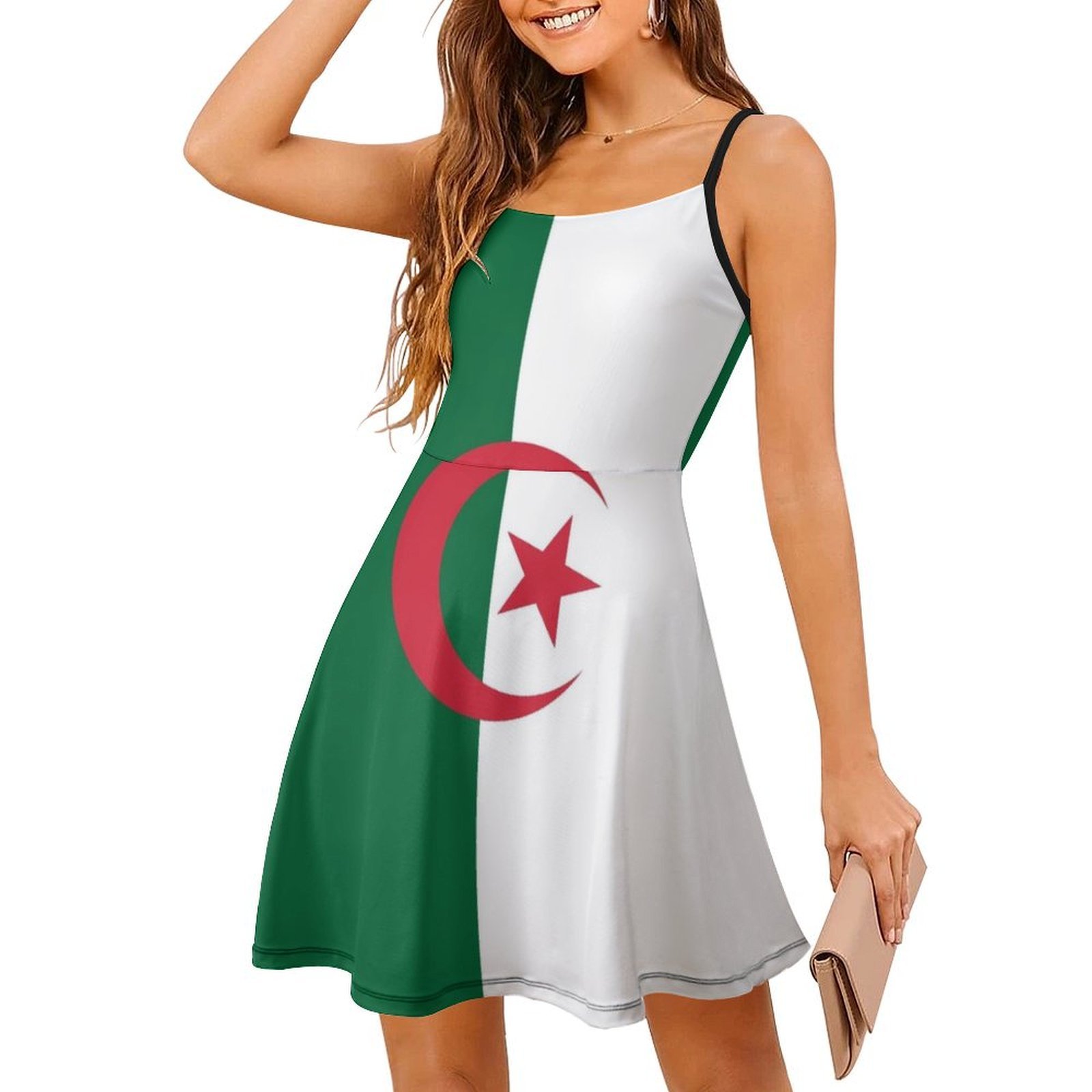 Algerian Flag Boho Chic Dress  - Women Fashion Gown review and price