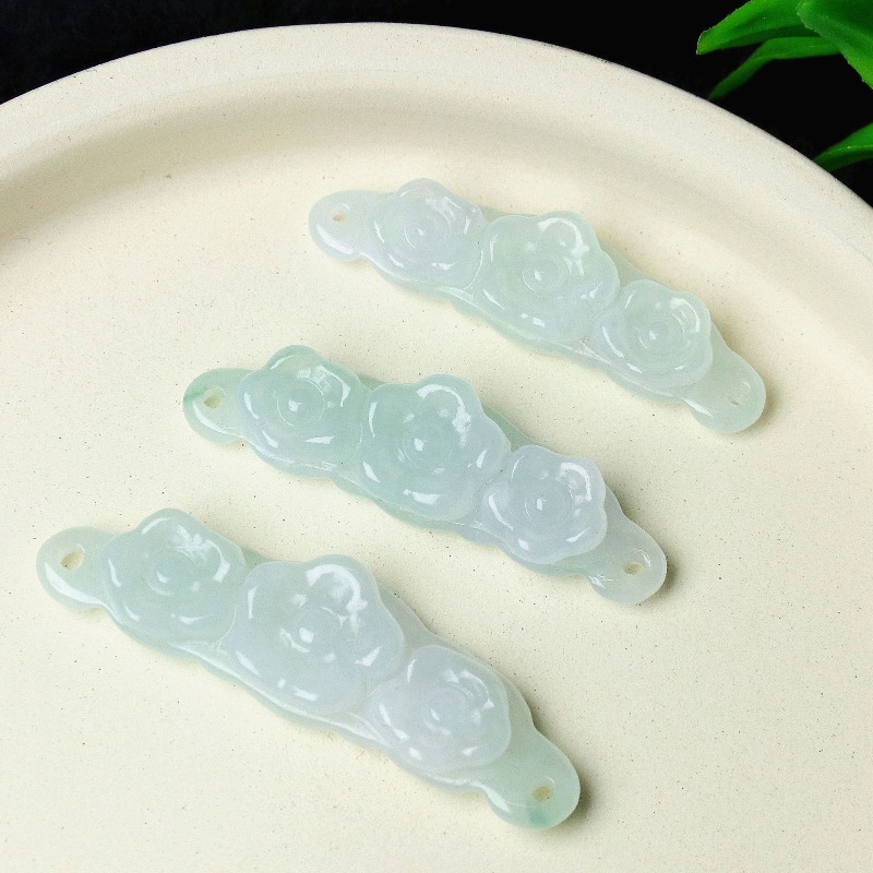 1pc Natural Jadeite Emerald Fl - Women'S Fashion review and price