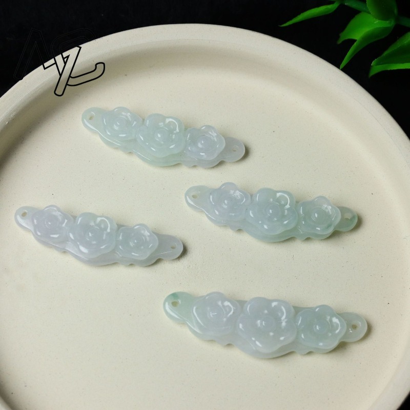 1pc Natural Jadeite Emerald Fl - Women'S Fashion review and price