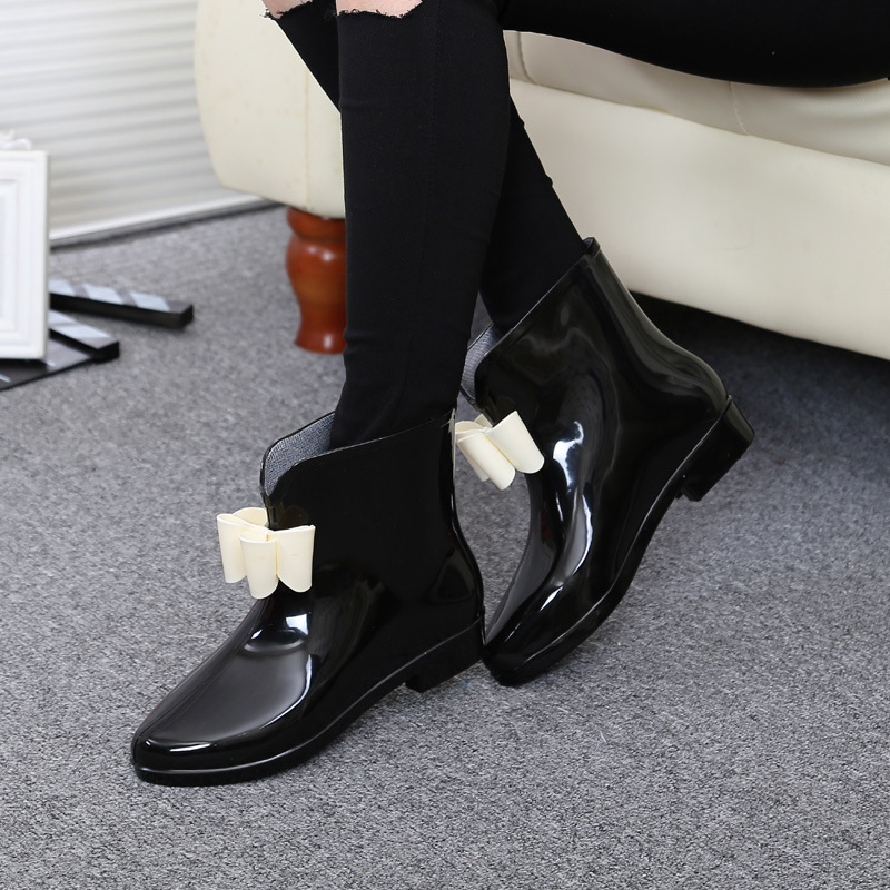 Women Flower Bowtie Ankle Boot - Women'S Fashion Rain Boots review and price