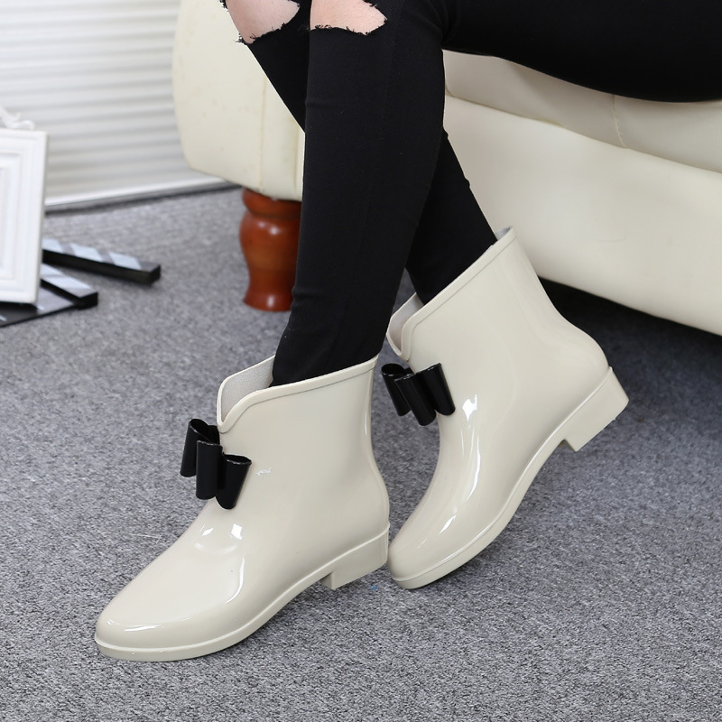Women Flower Bowtie Ankle Boot - Women'S Fashion Rain Boots review and price