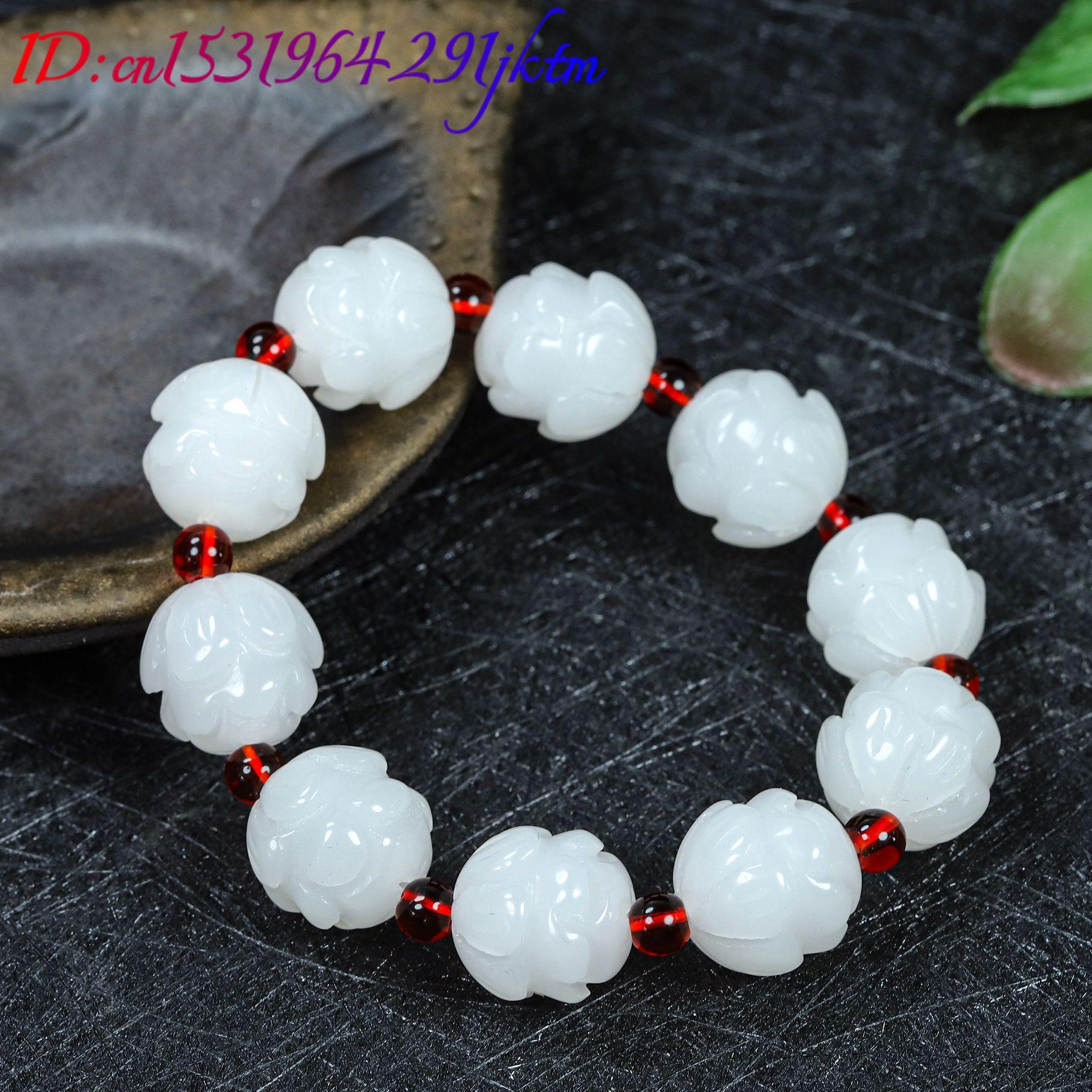 White Real Jade Lotus Bracelet - Women'S Fashion review and price
