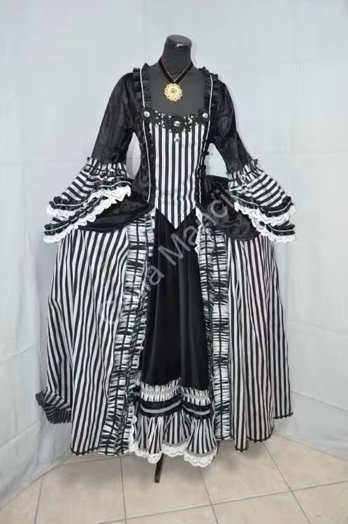 1700s Rococo Black And White S - Women Fashion Gown review and price