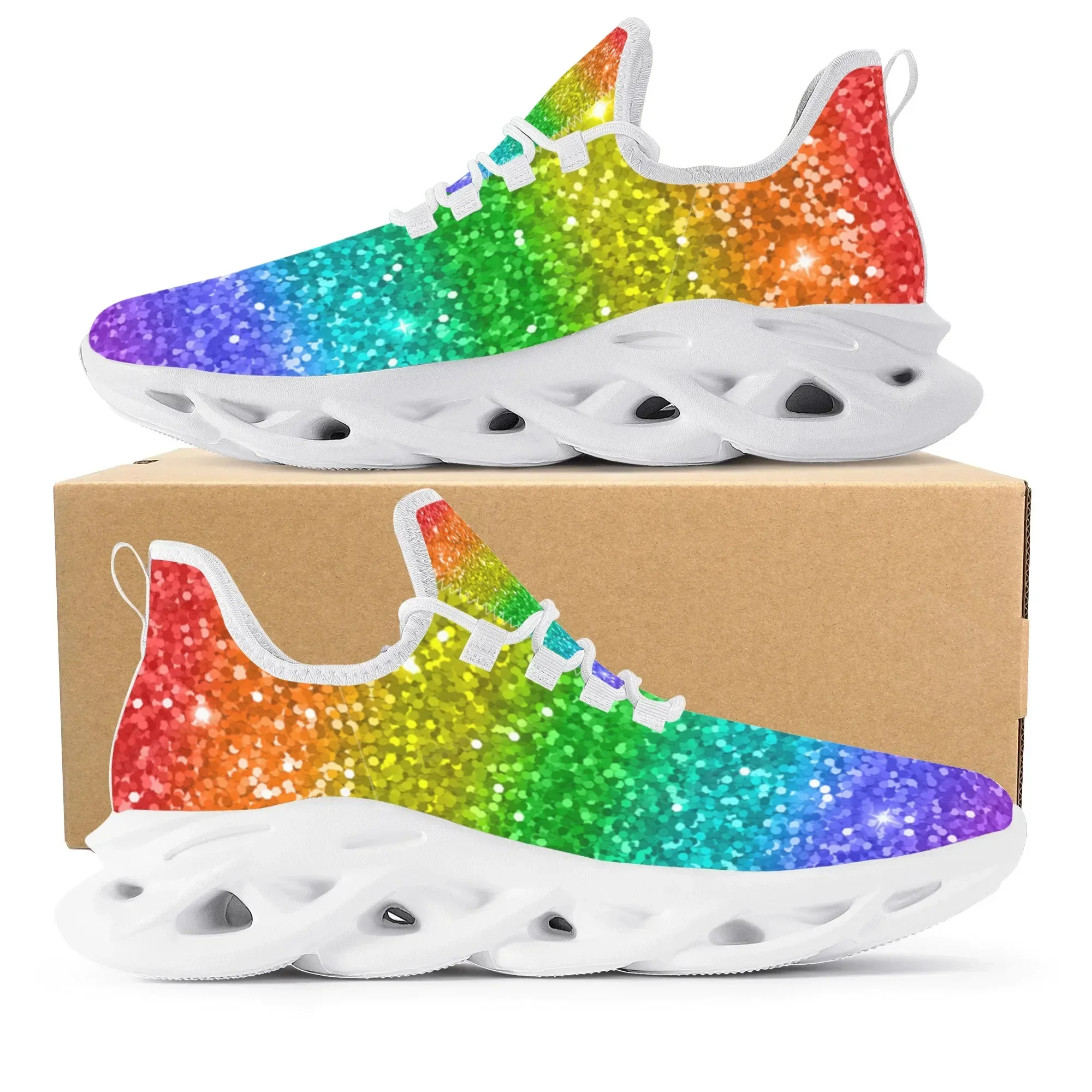 Colorful Rainbow Design Fashio - Women'S Fashion Running Shoes review and price