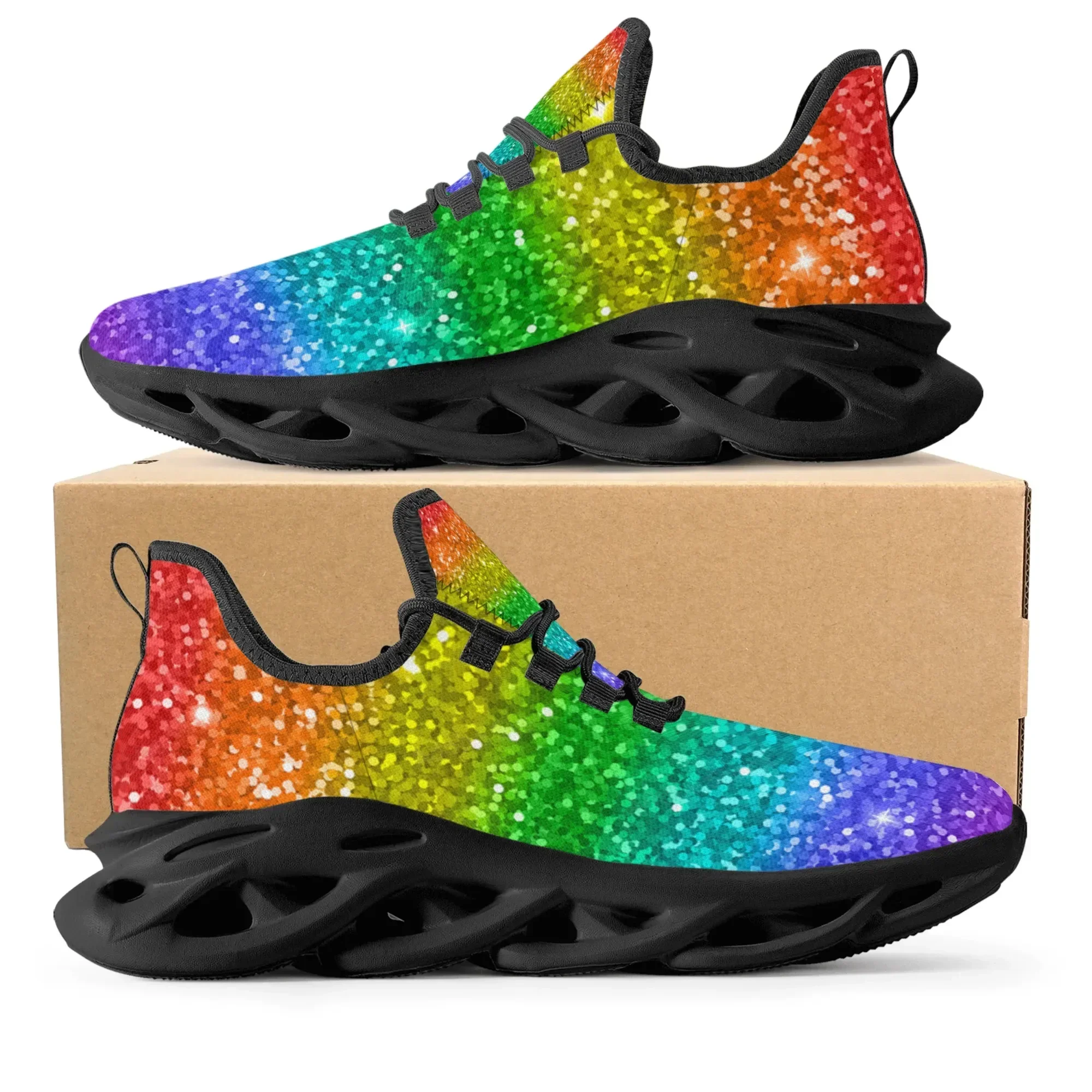Colorful Rainbow Design Fashio - Women'S Fashion Running Shoes review and price