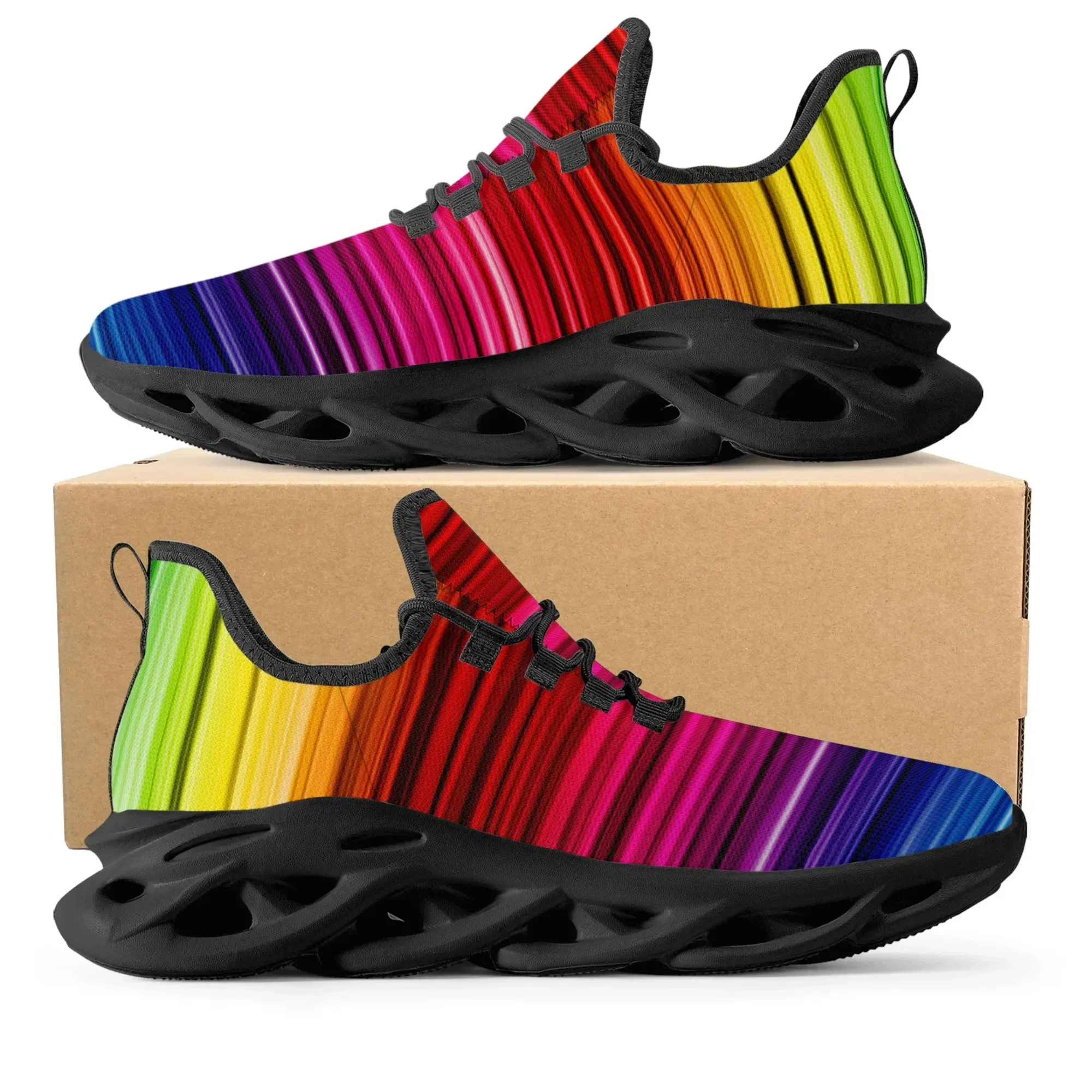 Colorful Rainbow Design Fashio - Women'S Fashion Running Shoes review and price