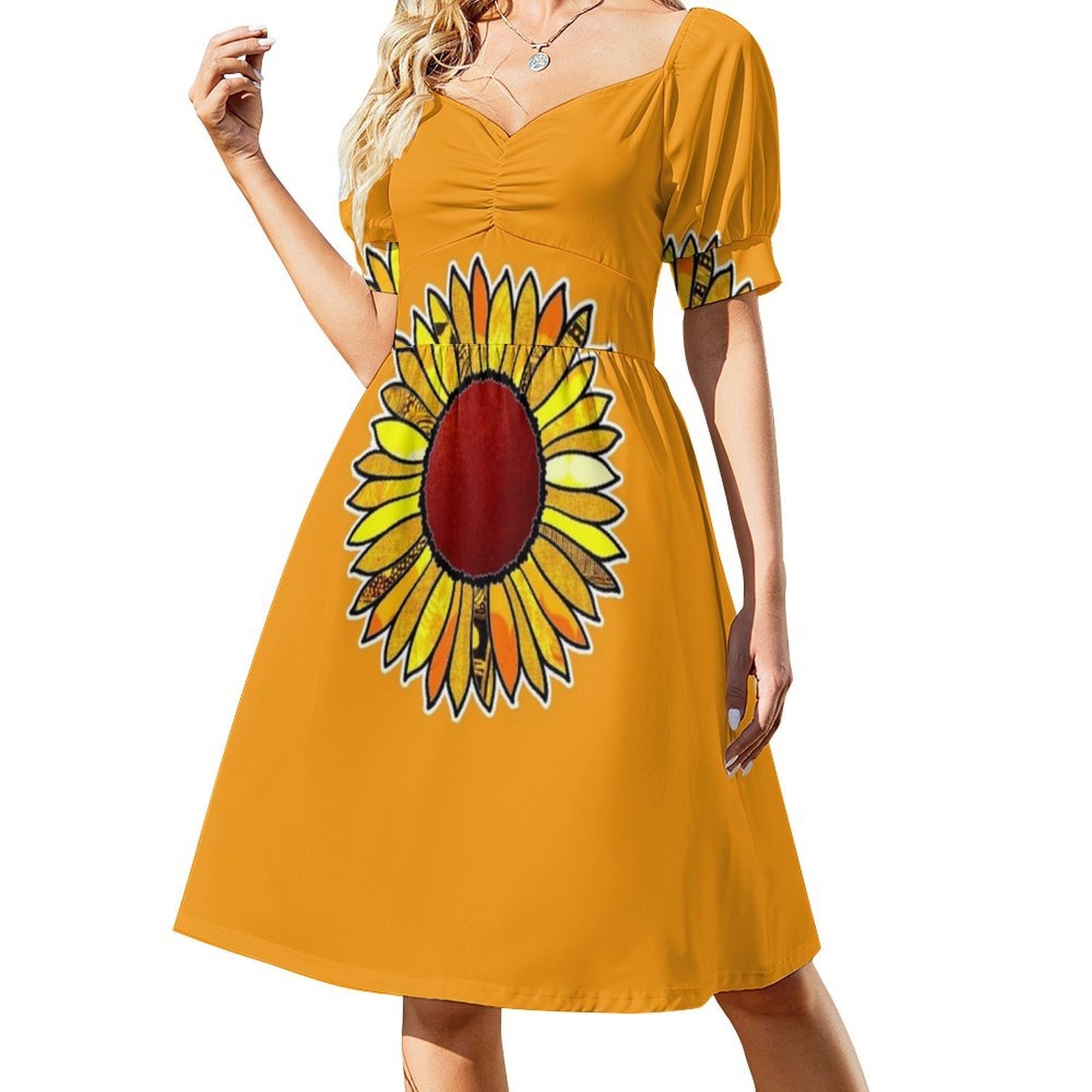 Retro Sunflower Boho Chic Dres - Women Fashion Gown review and price